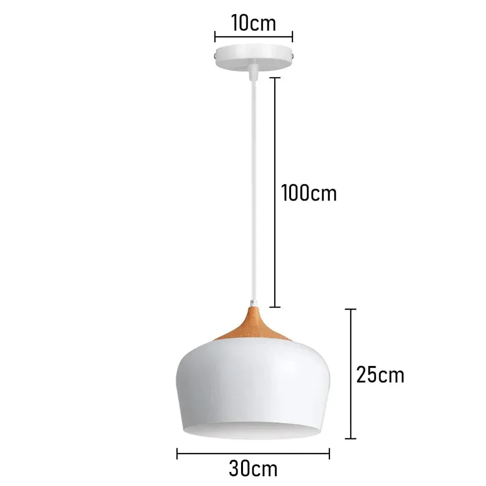 BE SHINE Suspension abat-jour scandinave BLANC