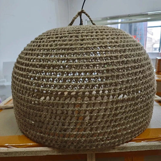 BE SHINE Suspension bohème chic en corde tressée