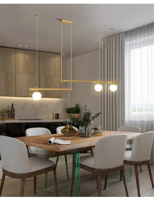 BE SHINE Suspension doré design géométrique