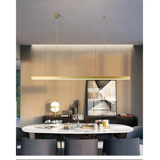 BE SHINE Suspension dorée barre led