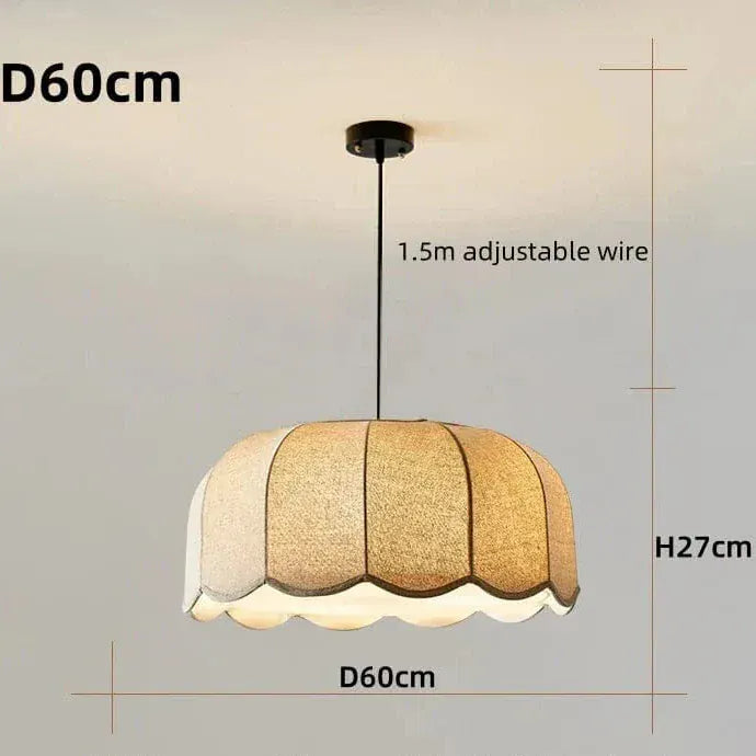 Eclairage suspension Suspension en tissu ambiance feutrée 60 CM / LUMIÈRE CHAUDE (3000K)