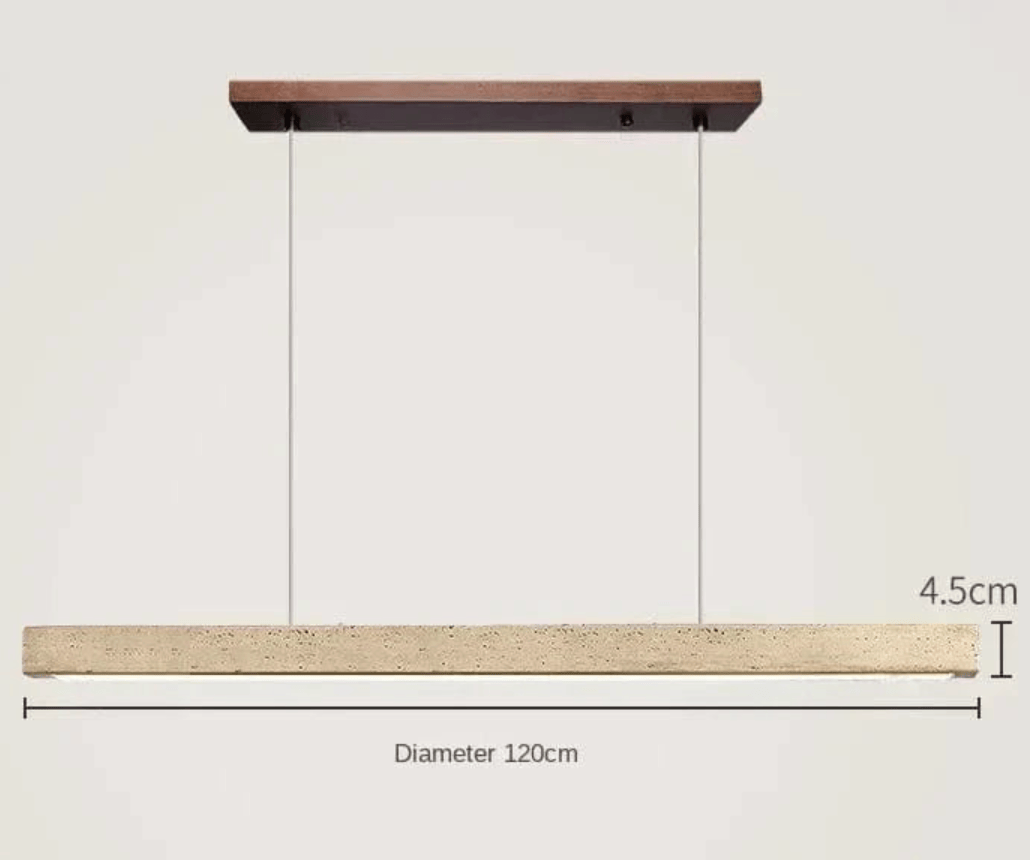 ECLAIRAGE SUSPENSION Suspension pierre de travertin système led B-120CM