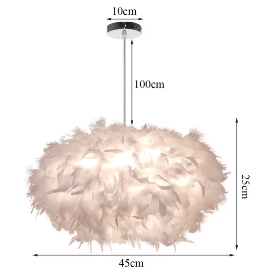 Eclairage suspension Suspension boule en plume d'oie