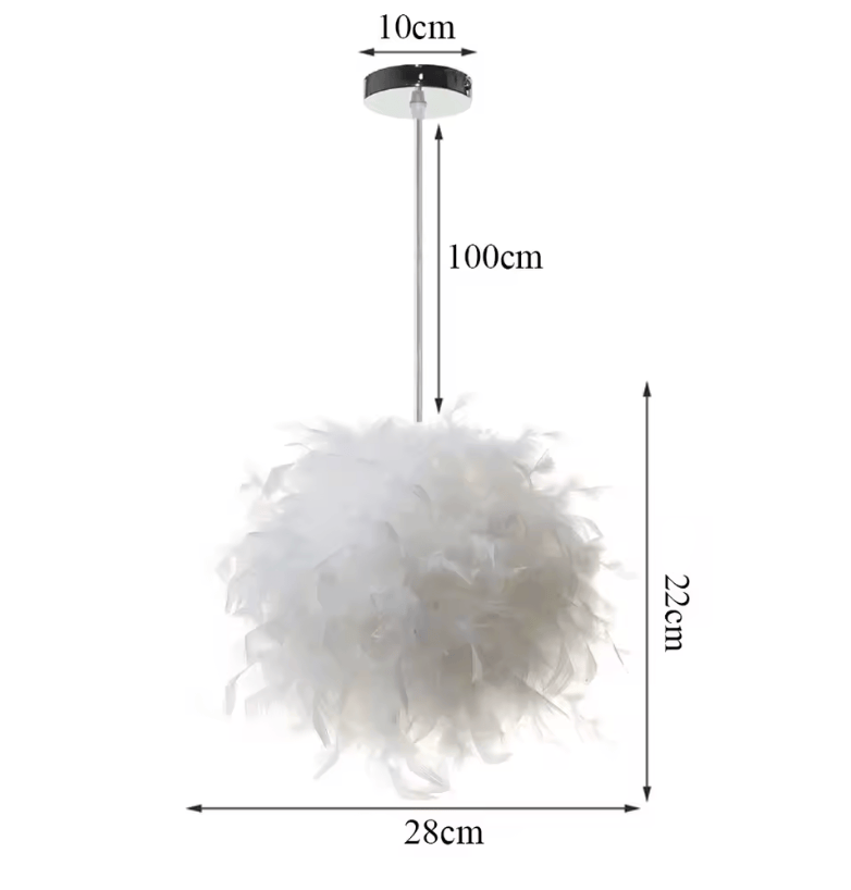 Eclairage suspension Suspension boule en plume d'oie