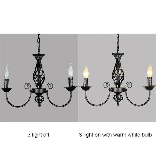 ECLAIRAGE SUSPENSION Suspension en métal noir chandelier