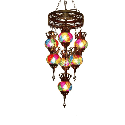 Eclairage suspension Suspension orientale tête multiple