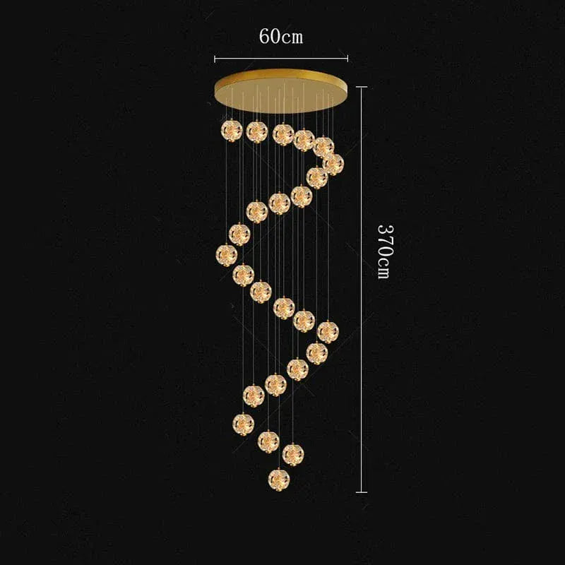 BE SHINE Suspension plafond haut cristal stars 25 TÊTES / DIMMABLE AVEC TÉLÉCOMMANDE