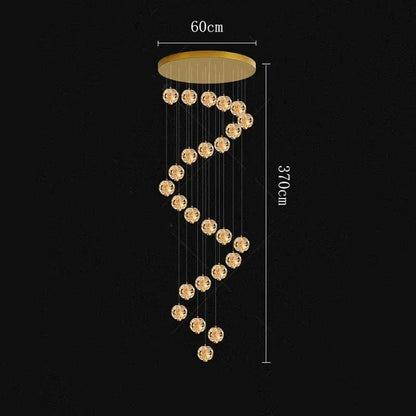 BE SHINE Suspension plafond haut cristal stars 25 TÊTES / DIMMABLE AVEC TÉLÉCOMMANDE