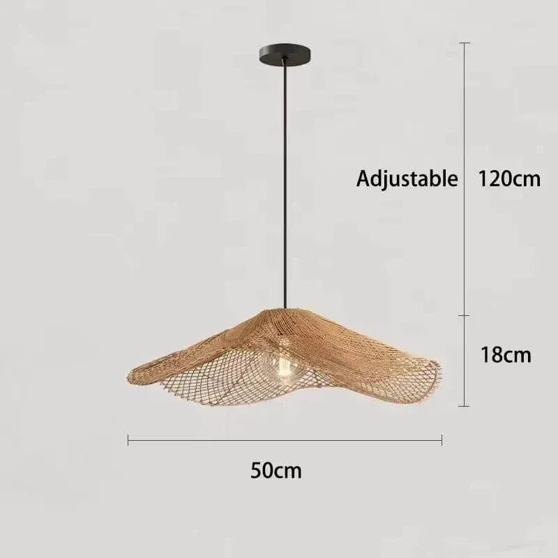 BE SHINE Suspension paille rotin 50 CM / LUMIÈRE NEUTRE