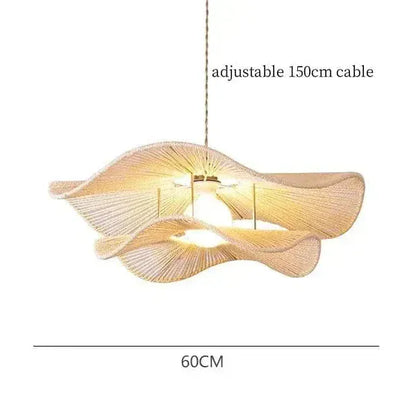 BE SHINE Suspension abat-jour en fibre naturelle 60 CM / BLANC