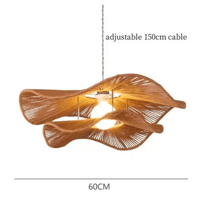BE SHINE Suspension abat-jour en fibre naturelle 60 CM / MARRON