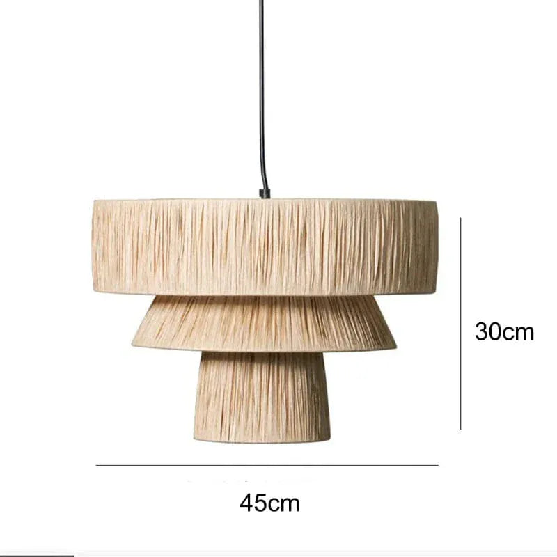 BE SHINE Suspension Japandi en fibre naturel A 45 CM