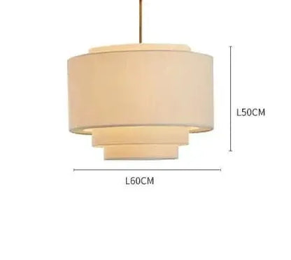 BE SHINE Suspensions en tissu design classique B - 60cm / LUMIÈRE CHAUDE