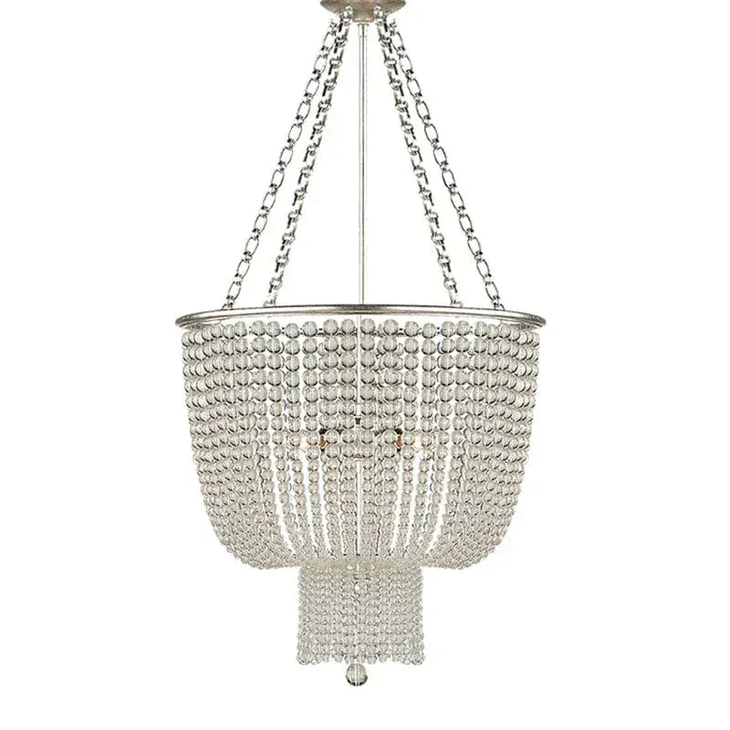 BE SHINE Suspension en perle style antique B2 DIAMÈTRE 50 CM CRISTAL / LUMIÈRE CHAUDE