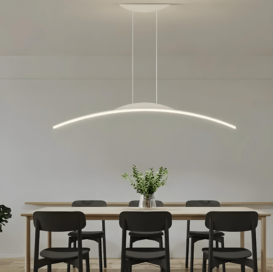 BE SHINE Suspension moderne design Arc LED BLANC / 80 CM / TRICOLORE