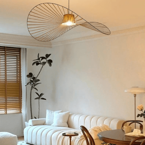 BE SHINE Suspension noire design minimaliste DORÉ / DIAMÈTRE 60 CM