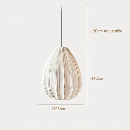 BE SHINE Suspensions en tissu plissé LUMIÈRE CHAUDE