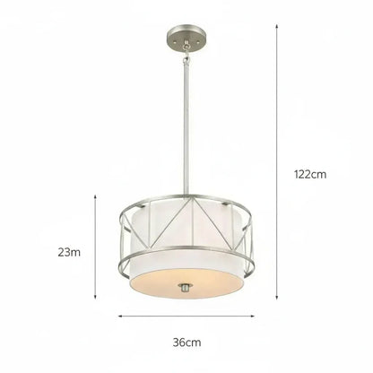 BE SHINE Suspension luminaire chic NICKEL - 35CM / LUMIÈRE NEUTRE