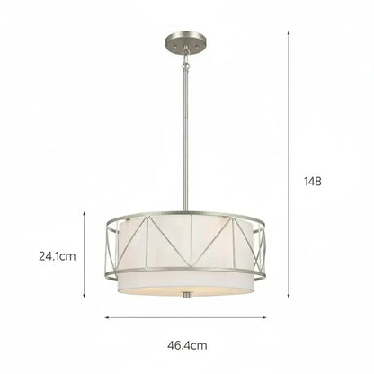 BE SHINE Suspension luminaire chic NICKEL - 45CM / LUMIÈRE NEUTRE