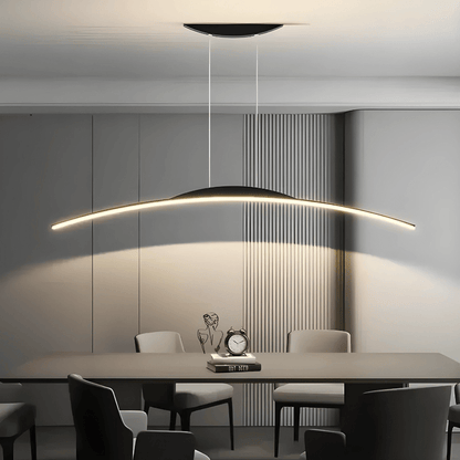 BE SHINE Suspension moderne design Arc LED NOIR / 80 CM / TRICOLORE