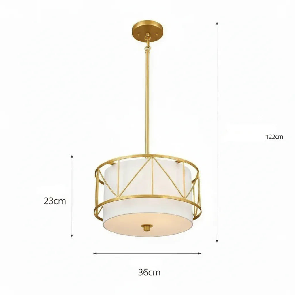 BE SHINE Suspension luminaire chic OR - 35CM / LUMIÈRE NEUTRE