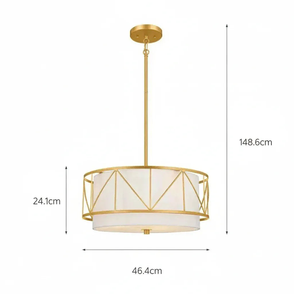 BE SHINE Suspension luminaire chic OR - 45CM / LUMIÈRE NEUTRE