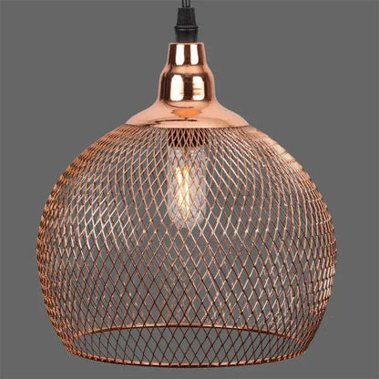 BE SHINE Suspension 3 lampes abat-jour cuivré