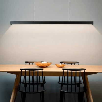 BE SHINE Suspension barre LED noire design minimaliste