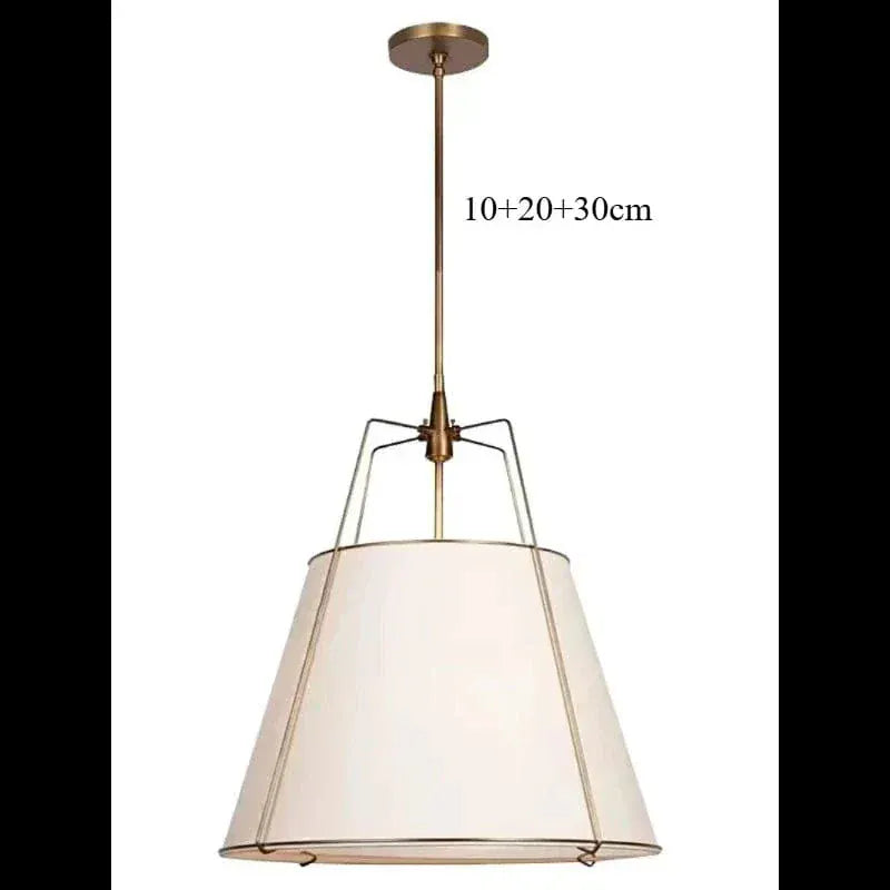 BE SHINE Suspension blanche abat-jour conique