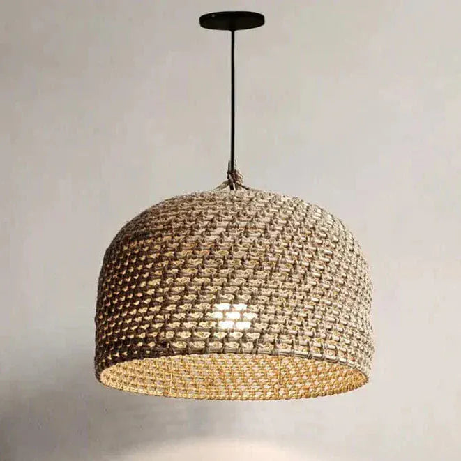 BE SHINE Suspension bohème chic en corde tressée