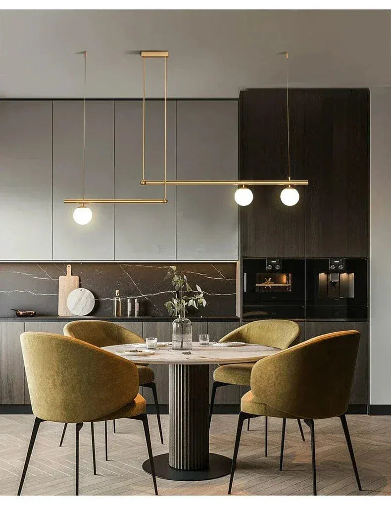 BE SHINE Suspension doré design géométrique