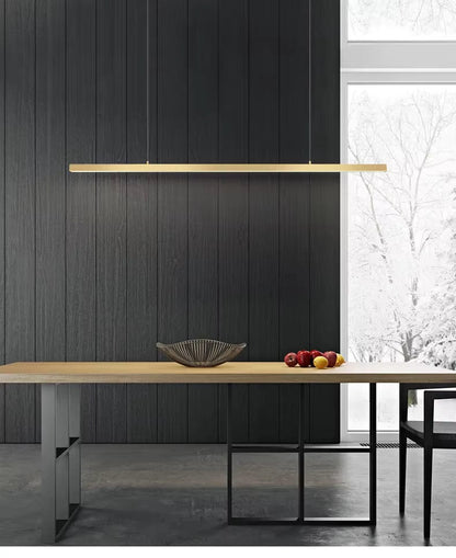 BE SHINE Suspension dorée barre led