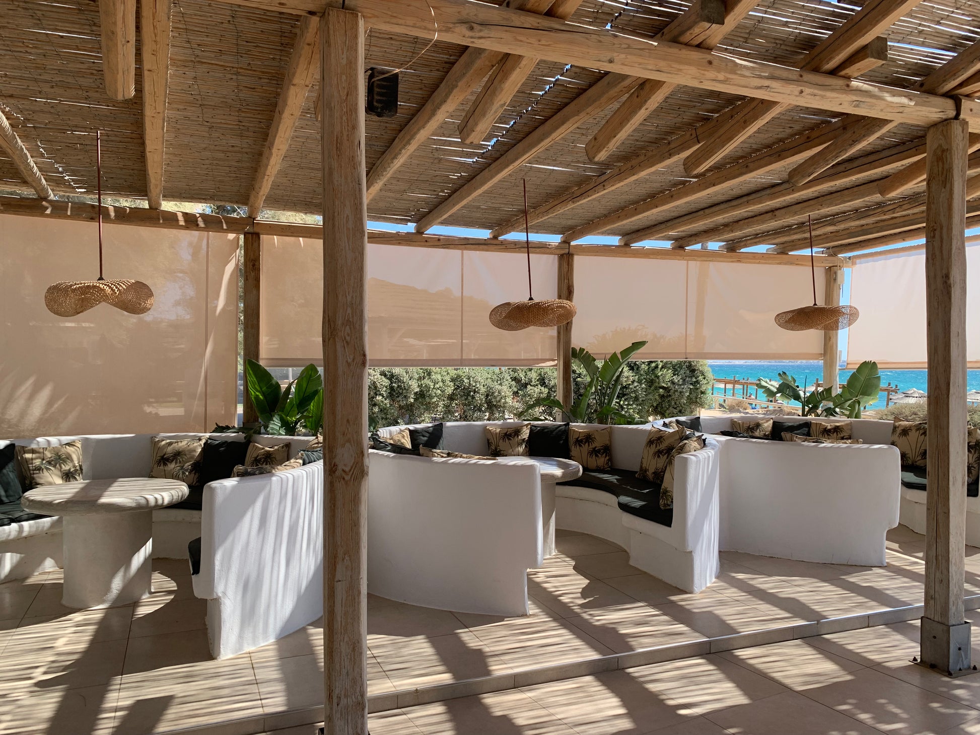 BE SHINE Suspension en bambou tressé ondulée