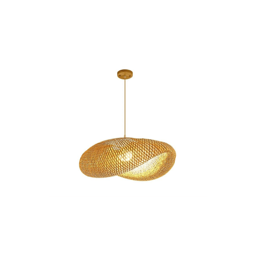 BE SHINE Suspension en bambou tressé ondulée