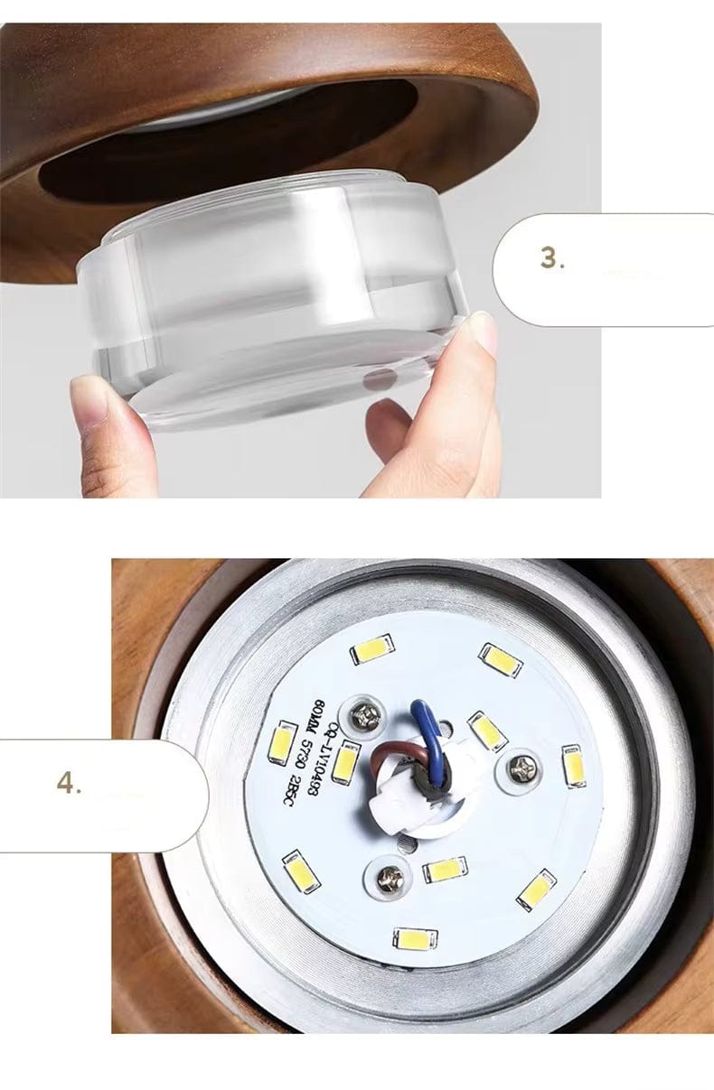 BE SHINE Suspension en bois orné de laiton