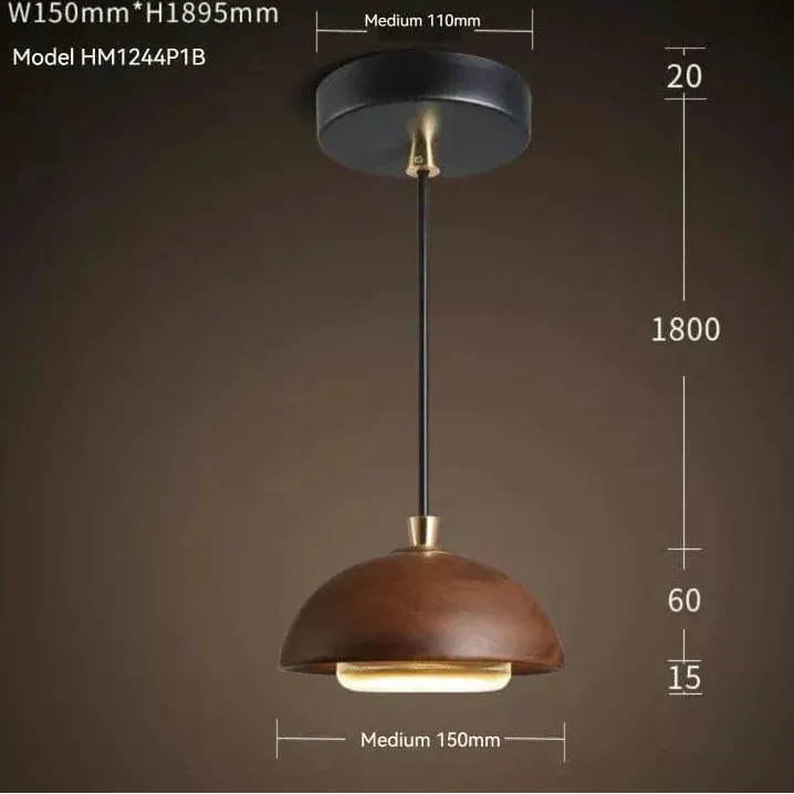 BE SHINE Suspension en bois orné de laiton