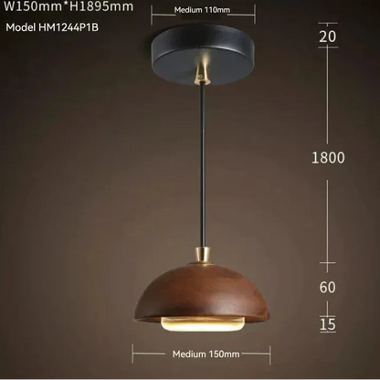 BE SHINE Suspension en bois orné de laiton