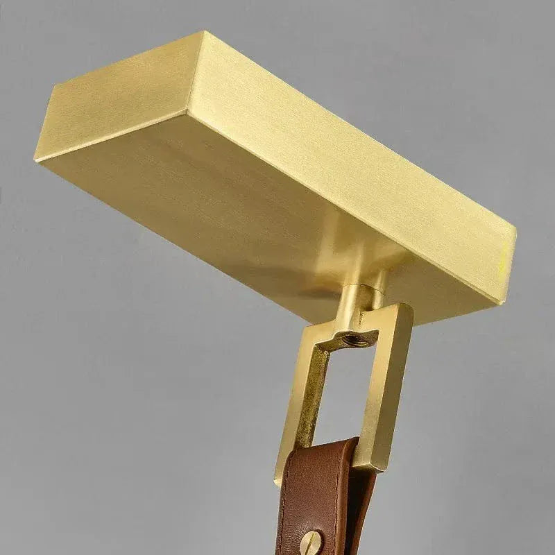 BE SHINE Suspension en pierre albâtre avec descente en cuir