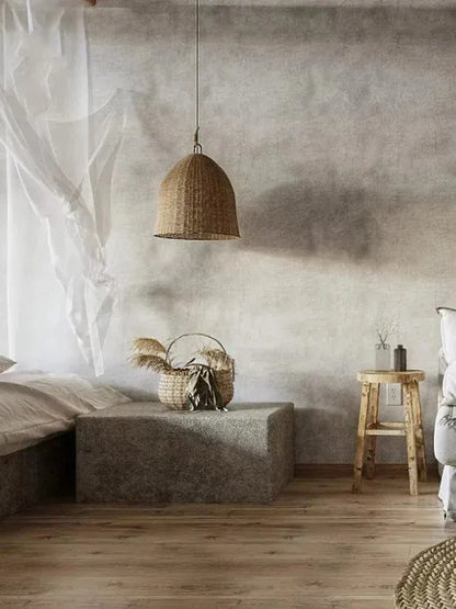 BE SHINE Suspension en rotin panier tressé