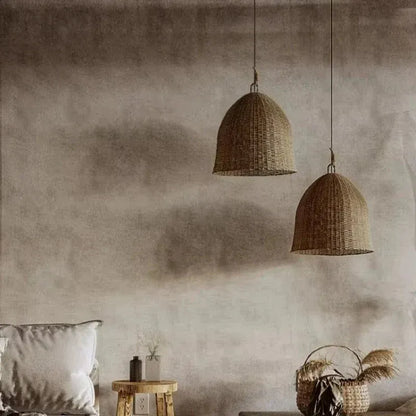 BE SHINE Suspension en rotin panier tressé