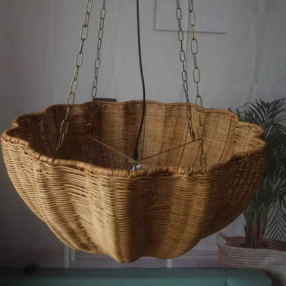 BE SHINE Suspension en rotin parapluie