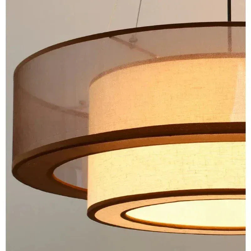 BE SHINE Suspension en tissu abats-jour superposé