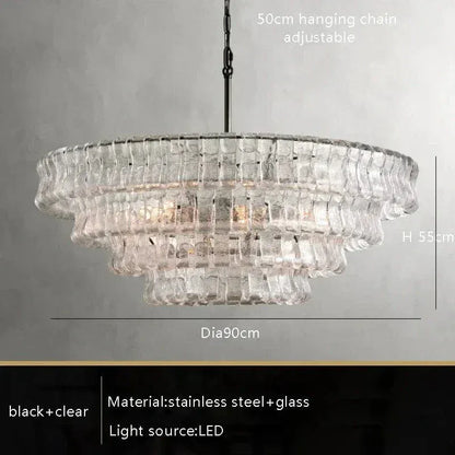 BE SHINE Suspension en verre art-déco