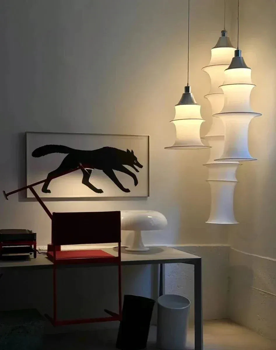 BE SHINE Suspension tube en tissu style Japandi