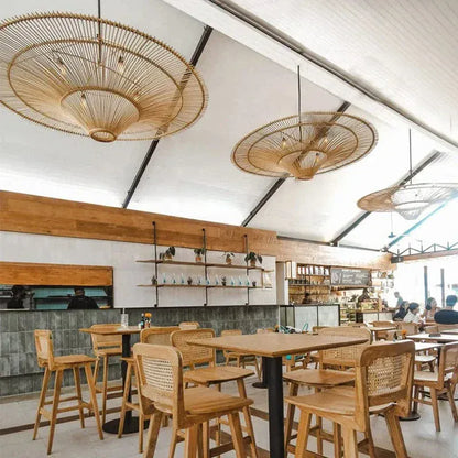 BE SHINE Suspension XXL en rotin de style japandi