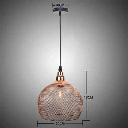 Eclairage suspension Suspension 3 lampes abat-jour cuivré 1 TÊTES