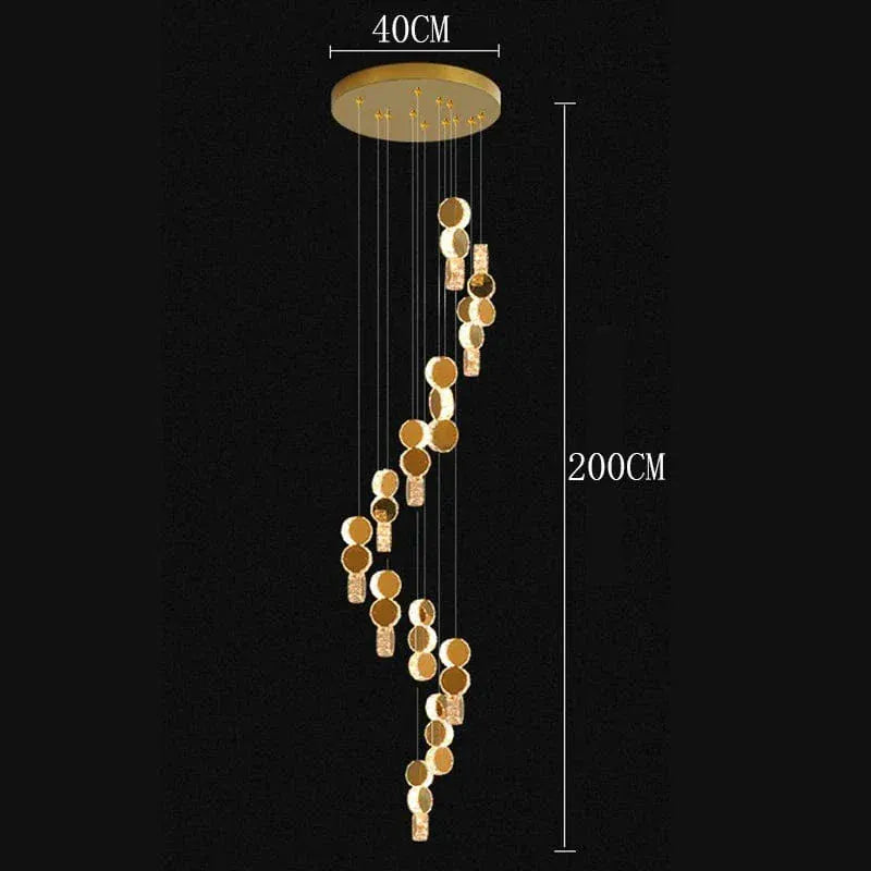 ECLAIRAGE SUSPENSION Suspension haut plafond disque doré 12 / LUMIÈRE FROIDE