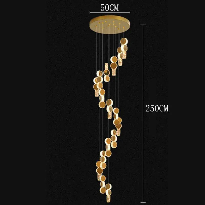ECLAIRAGE SUSPENSION Suspension haut plafond disque doré 16 / LUMIÈRE FROIDE