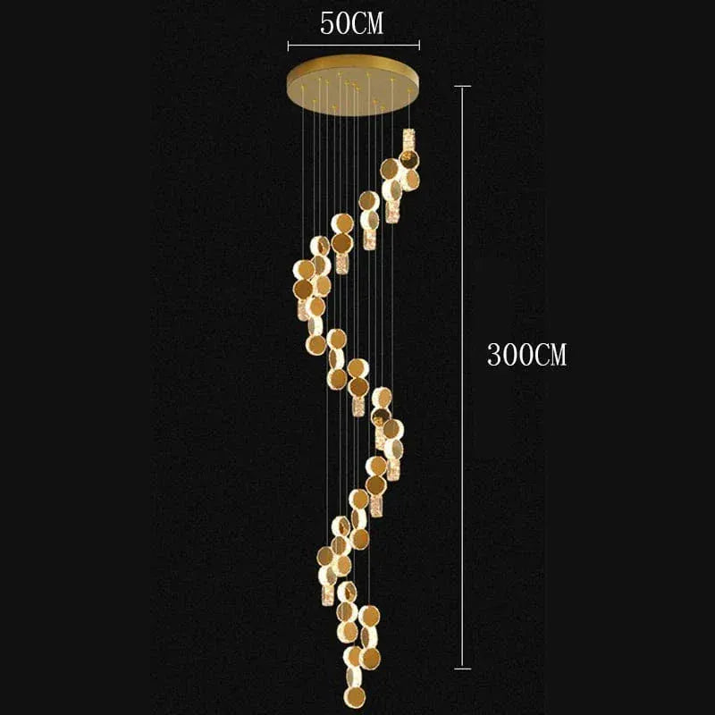 ECLAIRAGE SUSPENSION Suspension haut plafond disque doré 18 / LUMIÈRE FROIDE