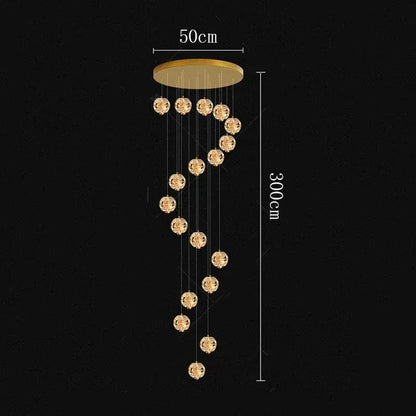 Eclairage suspension Suspension plafond haut cristal stars 18 TÊTES / DIMMABLE AVEC TÉLÉCOMMANDE